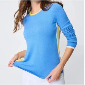 J. McLaughlin Blue and Yellow Sweater